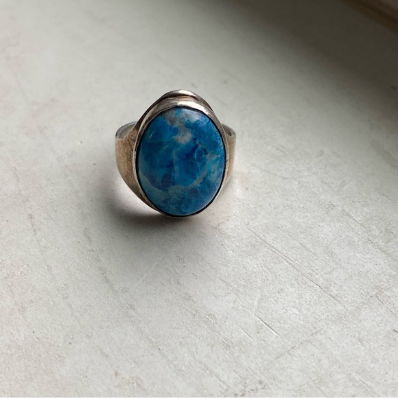 Sterling and stone ring - Picture 4 of 15